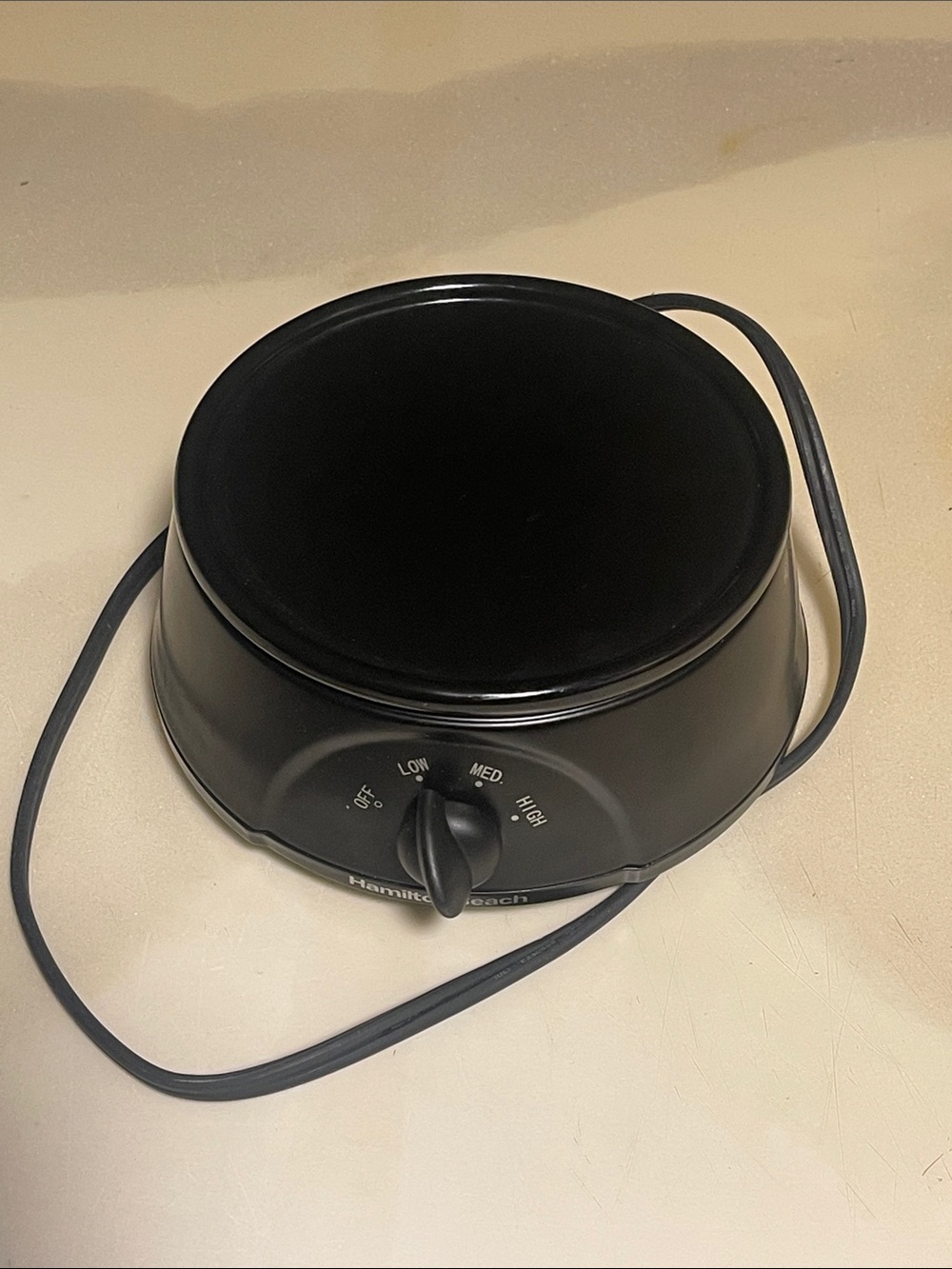 Hamilton Beach Black Single Burner Countertop Hot Plate